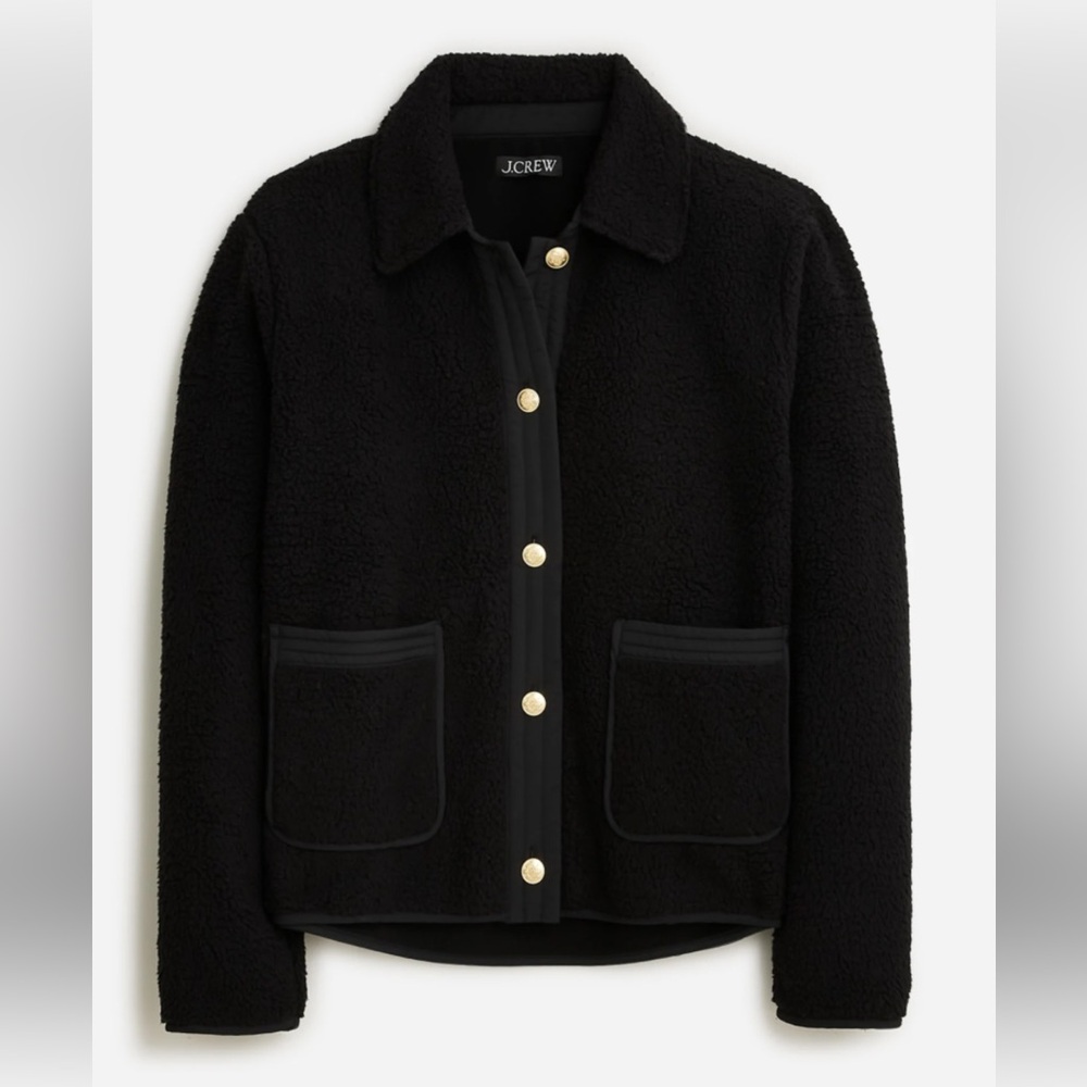 JCrew teddy/sherpa lady jacket